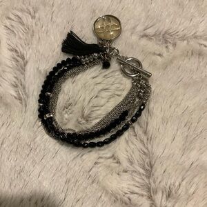 BEADS and Chain Bracelet with Tassels